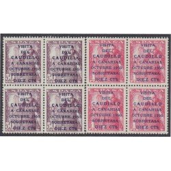 España Spain 1088/89 Bl.4 1951 Visita del Caudillo MNH
