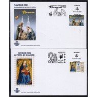 España Spain 5533/34 2021 Navidad Chritsmas SPD Sobre Primer Día