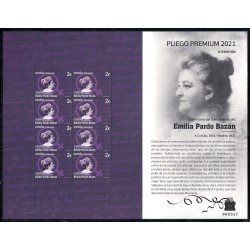 España Pliego Premium 111 2021 Centenario del fallecimiento de Emilia Pardo Bazán MNH España Pliego Premium 111 2021 Centenario del fallecimiento de Emilia Pardo Bazán MNH