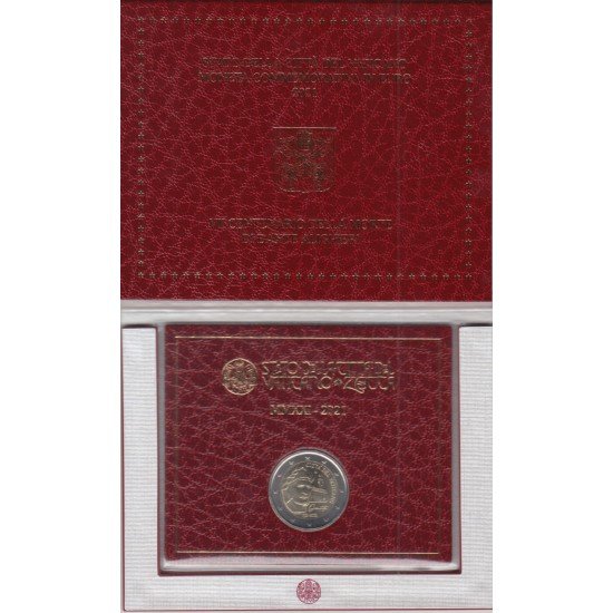 Vaticano 2021 Cartera Oficial Moneda 2 € euros Dante Alighieri Vaticano 2021 Cartera Oficial Moneda 2 € euros Dante Alighieri