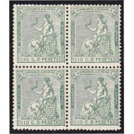 España 133 Bl.4 1873 Alegoría Sin goma España 133 Bl.4 1873 Alegoría Sin goma