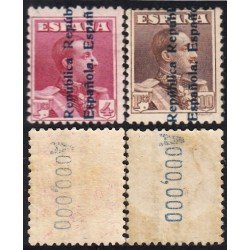 España Spain NE 26/27 1931 No emitido Alfonso XIII MNH España Spain NE 26/27 1931 No emitido Alfonso XIII MNH