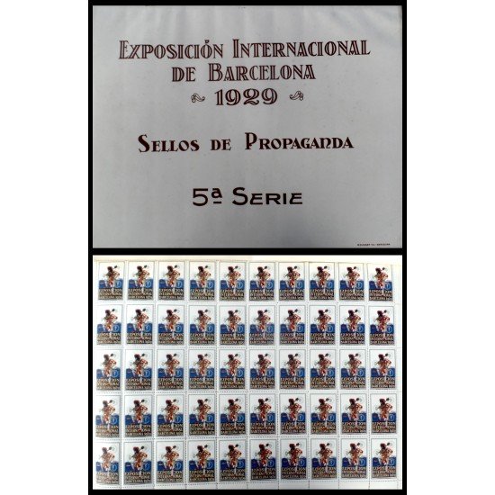 Exposición Internacional Barcelona 1929 Sellos de propaganda 5ª serie