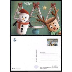 España Tarjetas del Correo y de Iniciativa Privada 163 2021 Navidad Chritsmas 
