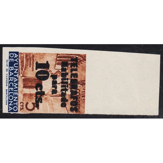 Barcelona Telégrafos 9 1936 Puerta Gótica Ayuntamiento sin goma