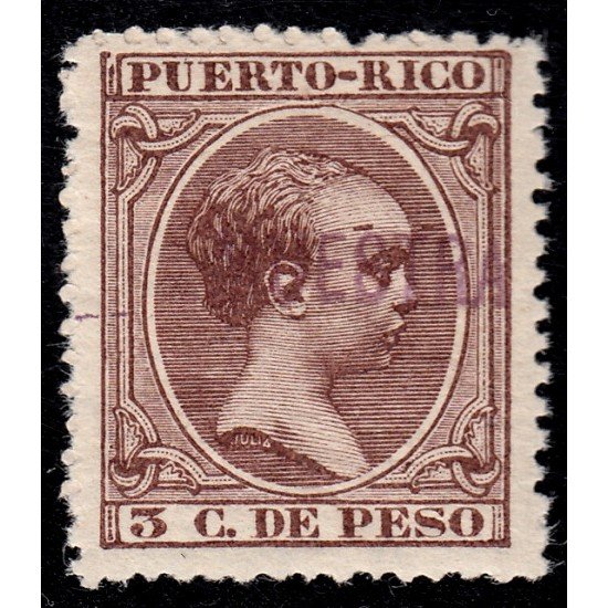 Puerto Rico 122 1897 Alfonso XIII Muestra MNH Puerto Rico 122 1897 Alfonso XIII Muestra MNH