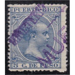 Puerto Rico 124 1897 Alfonso XIII Muestra MH Puerto Rico 124 1897 Alfonso XIII Muestra MH