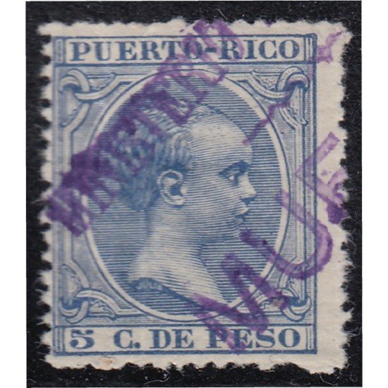 Puerto Rico 124 1897 Alfonso XIII Muestra MH Puerto Rico 124 1897 Alfonso XIII Muestra MH