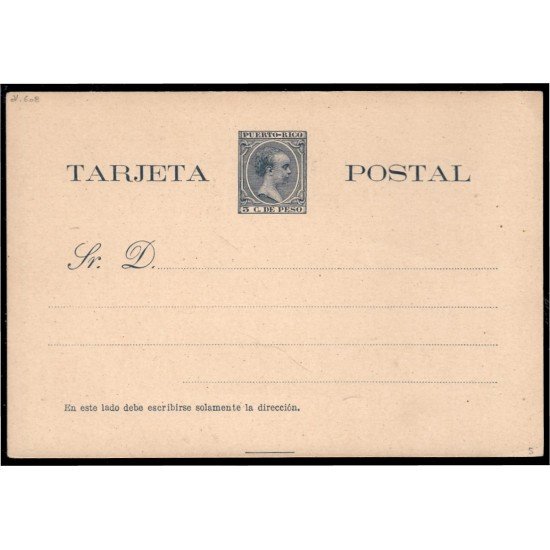 Puerto Rico EP 4 1892 Entero Postal Alfonso XIII Puerto Rico EP 4 1892 Entero Postal Alfonso XIII