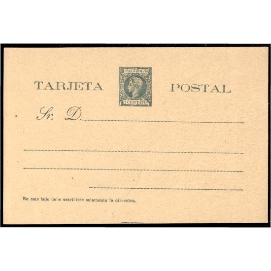 Puerto Rico EP 10 1898 Entero Postal Alfonso XIII Puerto Rico EP 10 1898 Entero Postal Alfonso XIII