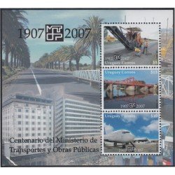 Uruguay HB 82 2007 100º del Ministerio de Obras Públicas y transportes MNH Uruguay HB 82 2007 100º del Ministerio de Obras Públicas y transportes MNH