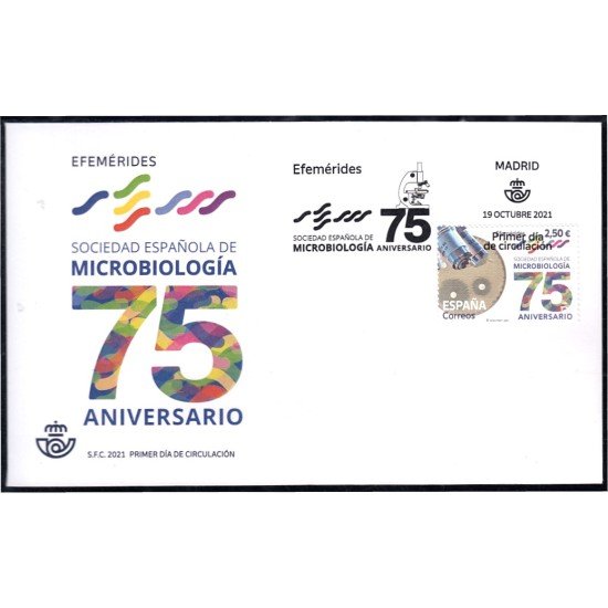 España Spain 5528 2021 Sociedad Española de Microbiología SPD Sobre Primer Día España Spain 5528 2021 Sociedad Española de Microbiología SPD Sobre Primer Día