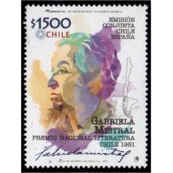 España Spain Emisión conjunta 2021 Chile - España Gabriela Mistral MNH España Spain Emisión conjunta 2021 Chile - España Gabriela Mistral MNH