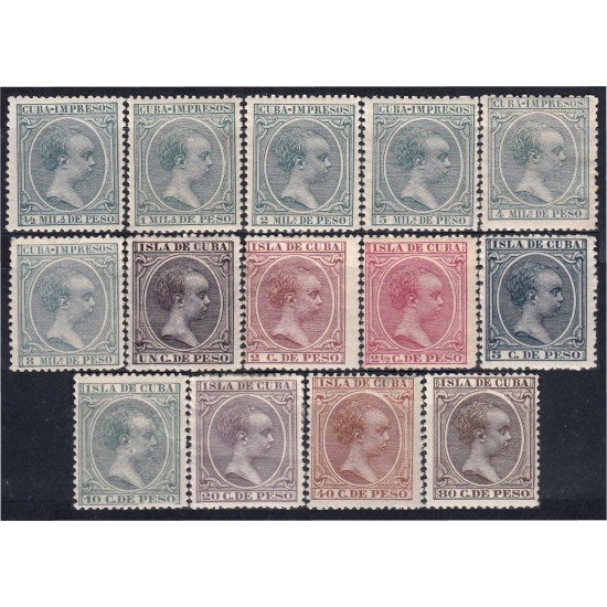 Cuba 140/53 1896/97 Alfonso XIII MH Cuba 140/53 1896/97 Alfonso XIII MH