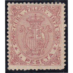 Cuba 16 Telégrafos 1871 Escudo de España MH 