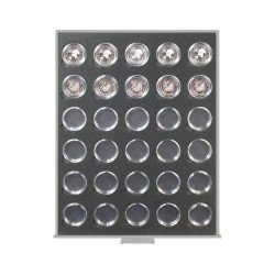 Lindner S2533-2K Bandejas para monedas Black Samt para monedas de colección alem Lindner S2533-2K Bandejas para monedas Black Samt para monedas de colección alem