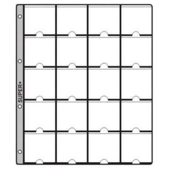 Lindner 8311SP Hartberger hojas para monedas BIG pqte 10