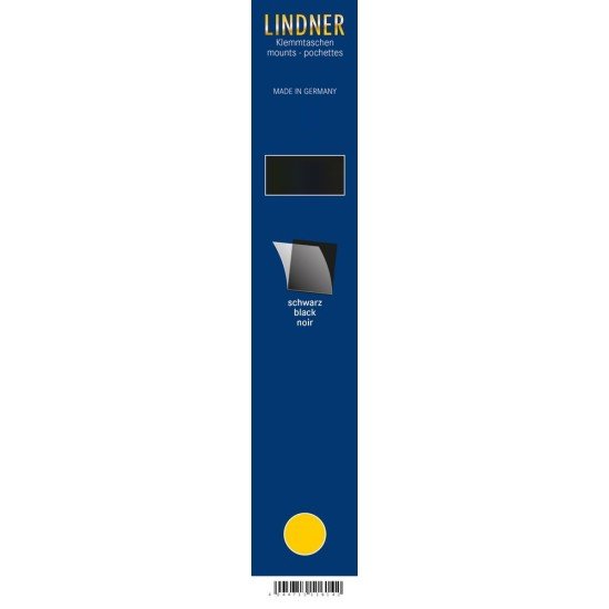 Lindner HA1035 protectores 210 x 35 mm negros paquete de 25