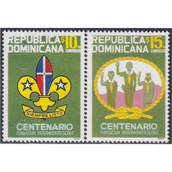 Rep. Dominicana 1555/56 2008 100º del Scoutismo MNH Rep. Dominicana 1555/56 2008 100º del Scoutismo MNH