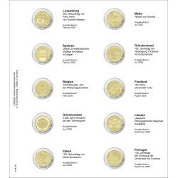 Lindner 1118-29 Hojas individuales para monedas conmemorativas de 2 Euros Lindner 1118-29 Hojas individuales para monedas conmemorativas de 2 Euros