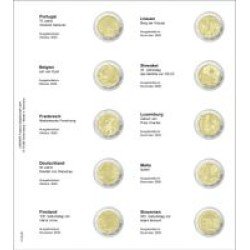 Lindner 1118-30 Hojas individuales para monedas conmemorativas de 2 Euros Lindner 1118-30 Hojas individuales para monedas conmemorativas de 2 Euros