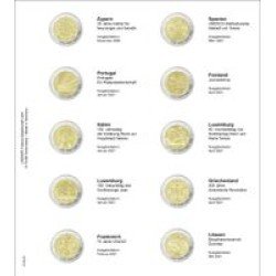 Lindner 1118-31 Hojas individuales para monedas conmemorativas de 2 Euros Lindner 1118-31 Hojas individuales para monedas conmemorativas de 2 Euros