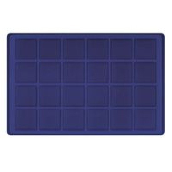 Lindner 2329M-24 Bandeja para 24 monedas hasta 45 mm Ø azul oscuro Lindner 2329M-24 Bandeja para 24 monedas hasta 45 mm Ø azul oscuro