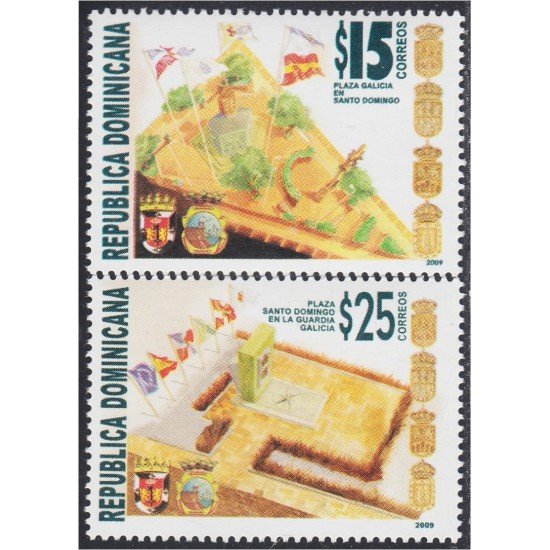 Rep. Dominicana 1588/89 2009 Plazas de la República Dominicana MNH
