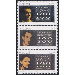 Mexico 2067/69 2004 Literatura Personalidades MNH Mexico 2067/69 2004 Literatura Personalidades MNH