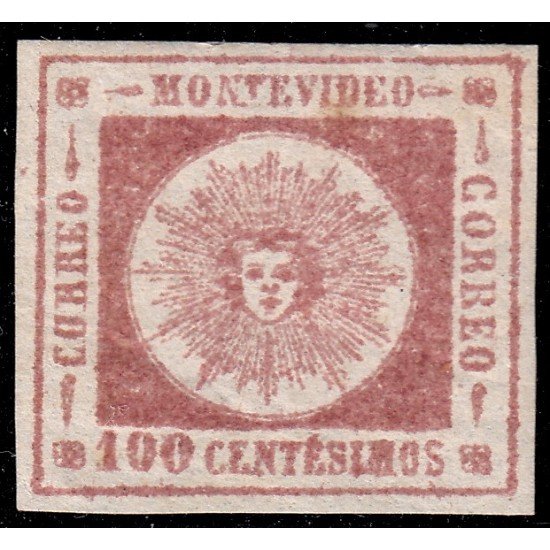 Uruguay 15 1860/62 Sol de Mayo MH