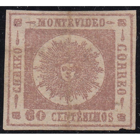 Uruguay 13 1860/62 Sol de Mayo usado