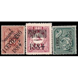 Uruguay 53/55 1883/84 Cifras MH