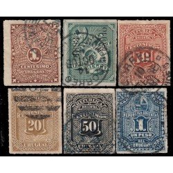 Uruguay 39/44 1877/80 Cifras usado Uruguay 39/44 1877/80 Cifras usado