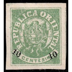 Uruguay 25 1866 Escudo Shield MH Uruguay 25 1866 Escudo Shield MH