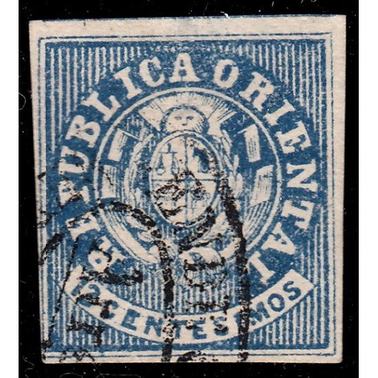 Uruguay 22A 1864 Escudo Shield usado Uruguay 22A 1864 Escudo Shield usado
