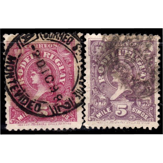 Uruguay 141/42 1898/99 Libertad usados