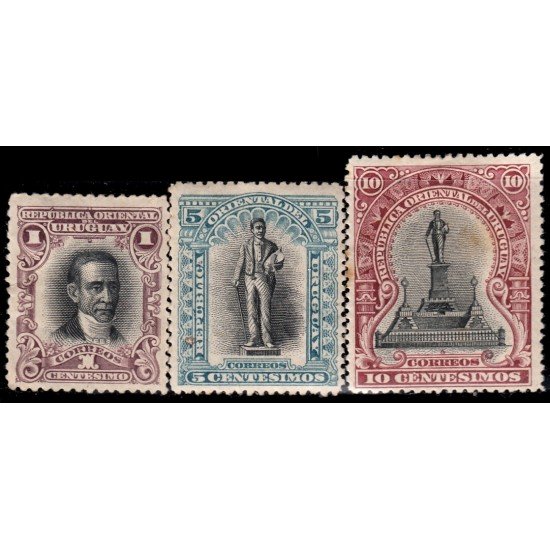 Uruguay 114/16 1896 Monumento al Presidente Joaquín Suárez MH