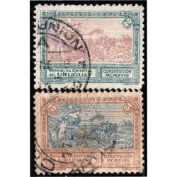Uruguay 214/15 1918 Nueva Constitución usados