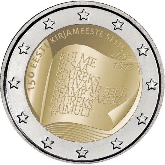 Estonia 2022 2 € euros conmemorativos Literatura Estonia 2022 2 € euros conmemorativos Literatura