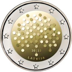 Letonia 2022 2 € euros conmemorativos Av. Banco de Letonia Letonia 2022 2 € euros conmemorativos Av. Banco de Letonia