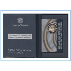 Andorra 2021 Cartera Of Coin Card Estuche Moneda 2 € conm Meritxell Proof Andorra 2021 Cartera Of Coin Card Estuche Moneda 2 € conm Meritxell Proof