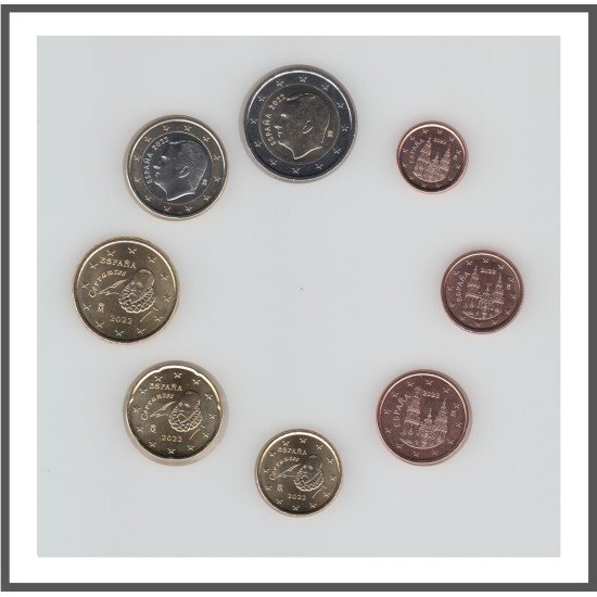 España 2022 Emisión monedas Sistema monetario euro € Tira