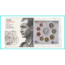 San Marino 2014 Cartera Oficial Monedas € euros + 5,00€ Plata Gino Bartali   