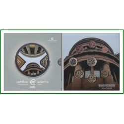 Lituania 2022 Cartera Oficial Monedas € euro Set Kaunas Modernista 