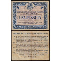 Andorra Billete 1 peseta 1936