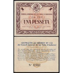 Andorra Billete 1 peseta 1936 