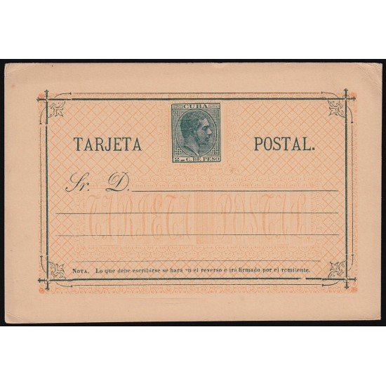 Cuba Entero Postal 15 1882 Alfonso XII