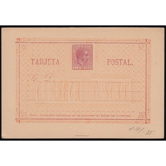 Cuba Entero Postal 17 1882 Alfonso XII