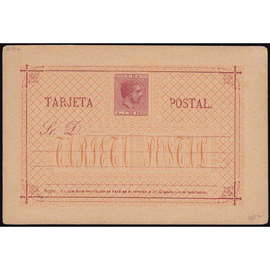 Cuba Entero Postal 18 1882 Alfonso XII Cuba Entero Postal 18 1882 Alfonso XII