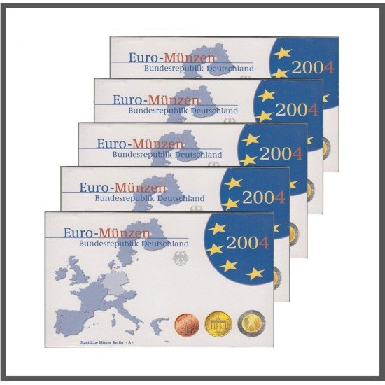 Alemania 2004 Cartera oficial Estuche Cápsula Proof ( 5 cecas ) Alemania 2004 Cartera oficial Estuche Cápsula Proof ( 5 cecas )